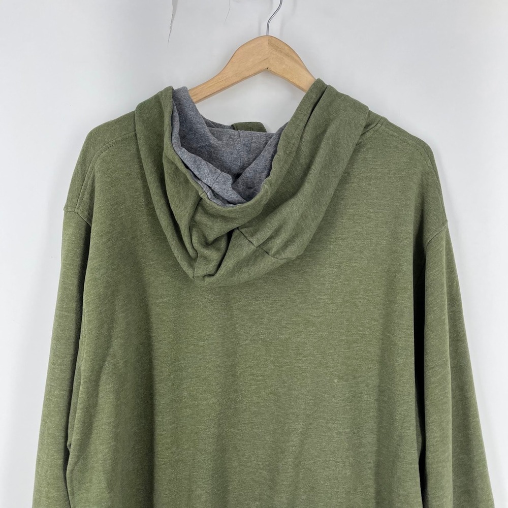 True Nation Men's Henley Hoodie Button Neck Heathered Hooded Sweatshirt Size XXL - Picture 4 of 14